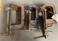 (10) C-Clamps - Assorted Sizes