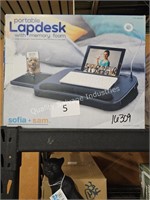 portable lap desk w/ memory foam