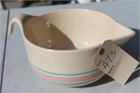 Vintage McCoy Blue and Pink stripe pottery mixing