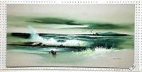 Oceanscape Painting on Canvas Signed David