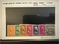 #803-9 MINT NH 1933 PRES ISSUE STAMPS