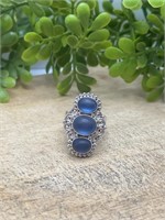 Sajen Multi-Blue Gemstone Sterling Ring
