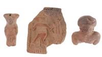 3 Pre-Columbian Clay Items