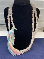 Vintage Mother of Pearl Bird necklace