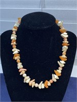 Orange stone necklace
