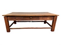 Antique Oak Coffee Table w/ Drawer