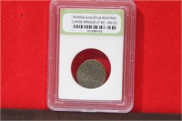 A Slabbed Large Bronze Roman Coin