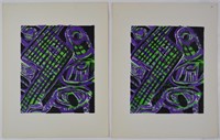 2 ABSTRACT LITHOGRAPHS