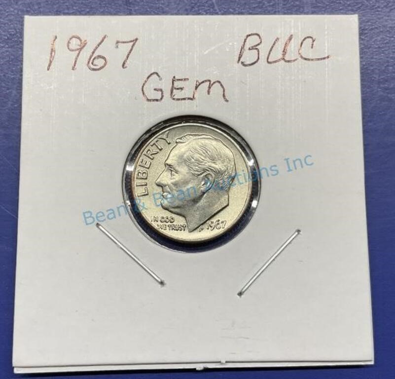 1967 dime, Gem BUC