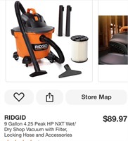 RIDGID 9 Gallon  Wet/ Dry Shop Vacuum