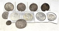 5 Silver Dollars; $4.10 Face in Modern