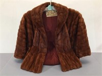 Mink Cape w/Pockets (Hand Muffs) -Vintage