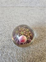 VTG MURANO MILLEFIORE CANE PAPERWEIGHT LABELED