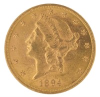 1894 Liberty Head $20.00 Gold Double Eagle