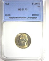 1979 Nickel MS67 FS LISTS $925 IN 66FS