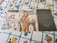 3 signed and authenticated comics
