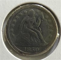 1850O Seated Liberty Dime