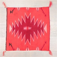 Native American Square Red Rug