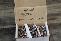 Lot of Assorted Grain .45 ACP Reloading Bullets