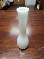 MILK glass bud vase