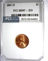 1957-D Cent PCI MS-67+ RD LISTS FOR $4350