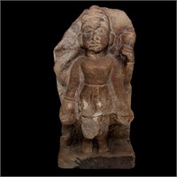 Vintage Stone Aztec Statue - 10" x 5"