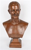 1889 COPPER OVERLAY BUST, KAISER WILHELM II