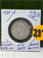 1932S SILVER QUARTER