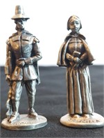 Plymouth Pewter Pilgrim Figures John & Priscilla