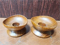 Pair Vintage Kesa Candle Holders Made in Denmark