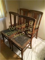 1930’s T-BACK OAK DINING ROOM CHAIRS