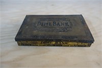 Antique "Dime Bank" Tin Cigar Box