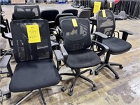 ASSORTED BLACK DESK CHAIRS