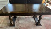 Solid Wood Dining Table W/Leaf