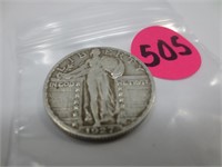 1927 Standing Liberty silver quarter, x-fine