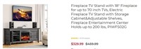 FB1617 Electric Fireplace TV Stand