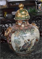 Antique Japanese Hand Painted Satsuma Vase