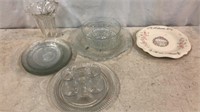 Glassware & a Pfaltzgraff Decorative Plate Q12B