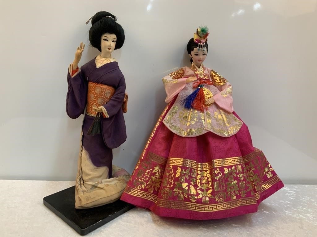 Oriental Dolls on Stands
