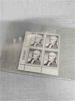 1956 USA Block of 4 Alexander Hamilton Stamps