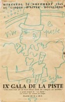 "IXe Gala De La Piste", Jean Cocteau Poster.