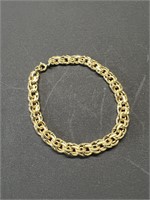 10k Gold 6mm Wide Link Bracelet