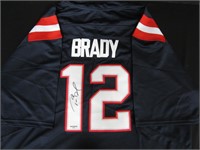 Tom Brady Signed Blue Patriots Jersey W/Coa