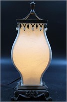 UNIQUE SHAPED BEADED TABLE LAMP