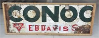 Vintage 8ft. Conoco Service Dealer Metal Sign