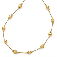 14K- D/C Scratch Finish Polished Necklace