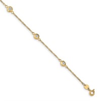 14k -Two-tone Polished D/C Bracelet