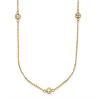 14k- Two-tone Polished D/C Necklace