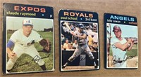 3 1971 Topps Baseball - Cowan / Raymond/ Schaal