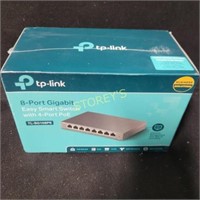 New in Box TP Link 8 port  Switch 4 port POE